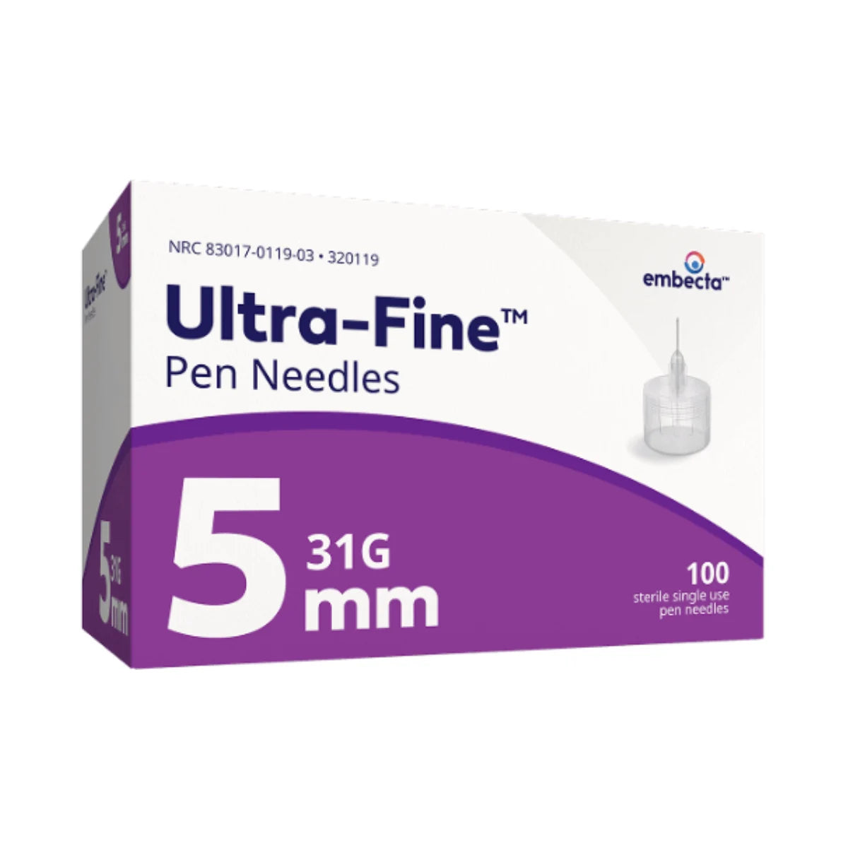 EmbectaTM Kynäneulat 5 mm 100 kpl 31 G