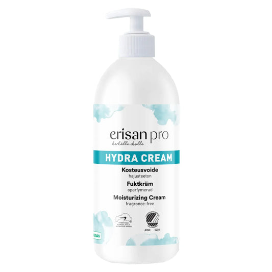 Erisan Pro Hydra Cream Kosteusvoide –hajusteeton, kevyt ja tehokosteuttava voide koko perheen käyttöön