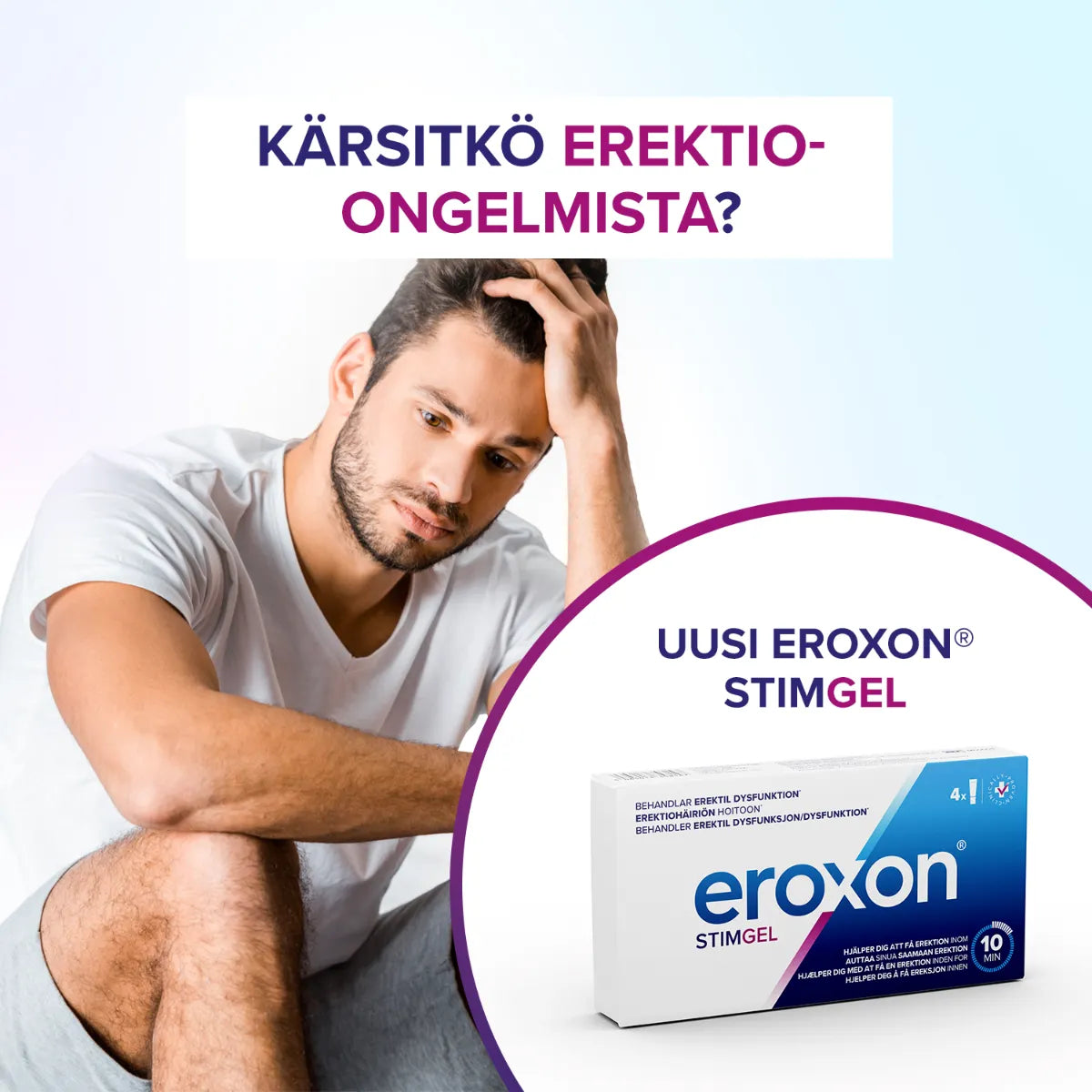 Eroxon Stimgel kerta-annostuubi auttaa erektio-ongelmissa