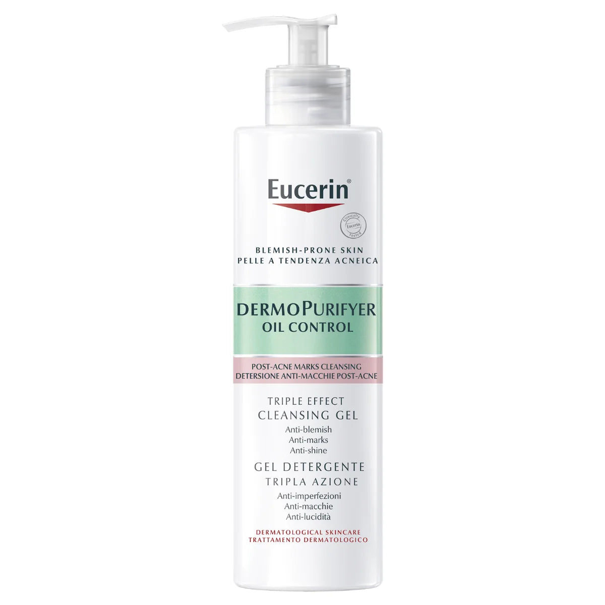 Eucerin DermoPurifyer Triple Effect Cleansing Gel 400 ml – puhdistusgeeli akneen taipuvaiselle iholle