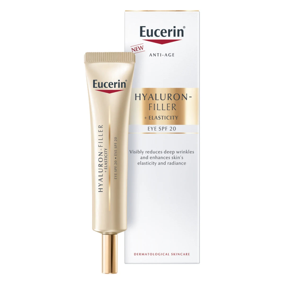 Eucerin Hyaluron-Filler + Elasticity Eye Cream SPF20 15 ml – silmänympärysvoide ryppyihin ja kimmoisuuteen