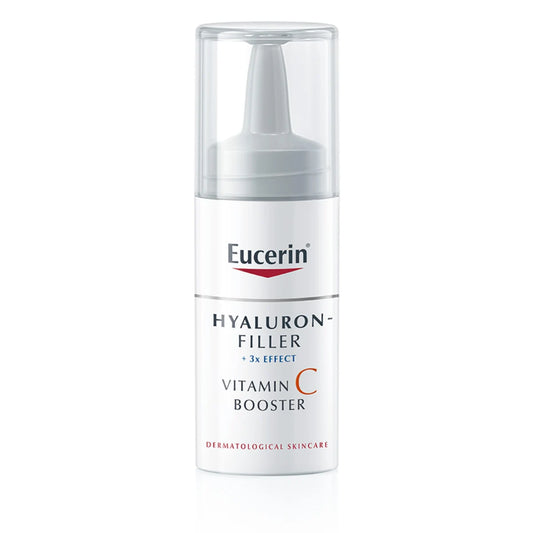 Eucerin Hyaluron-Filler Vitamin C Booster 8 ml on tehokas C-vitamiiniseerumi ikääntymisen merkkejä vastaan