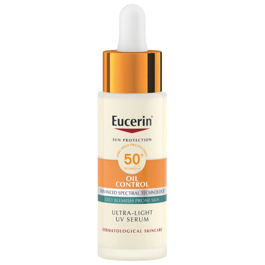 Eucerin Sun Face Oil Control Daily UV Serum SPF 50+ – ultrakevyt aurinkosuojaseerumi