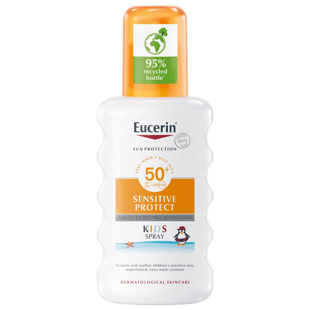 EUCERIN Sun Sensitive Protect Kids Sun SPF50+  150 ml korkean suojakertoimen aurinkosuojasuihke lapsille