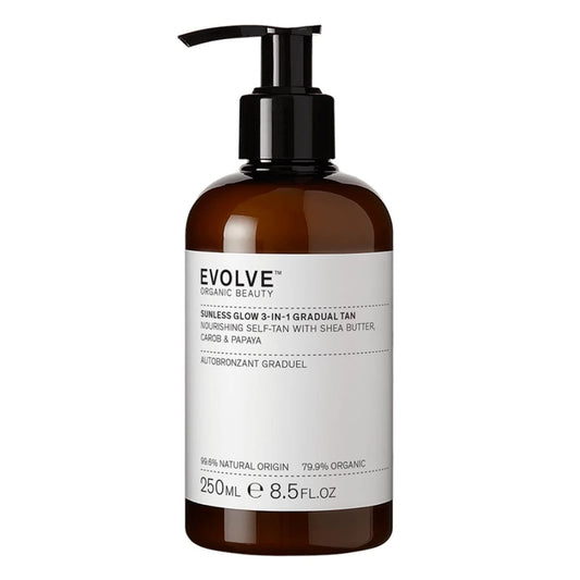 Evolve Sunless Glow 3-in-1 Gradual Tan itseruskettava vartalovoide 250 ml