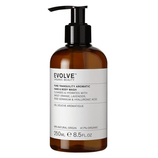 Evolve Organic Beauty Pure Tranquility Hand & Body Wash 250 ml – Kosteuttava ja virkistävä pesuneste käsille ja vartalolle