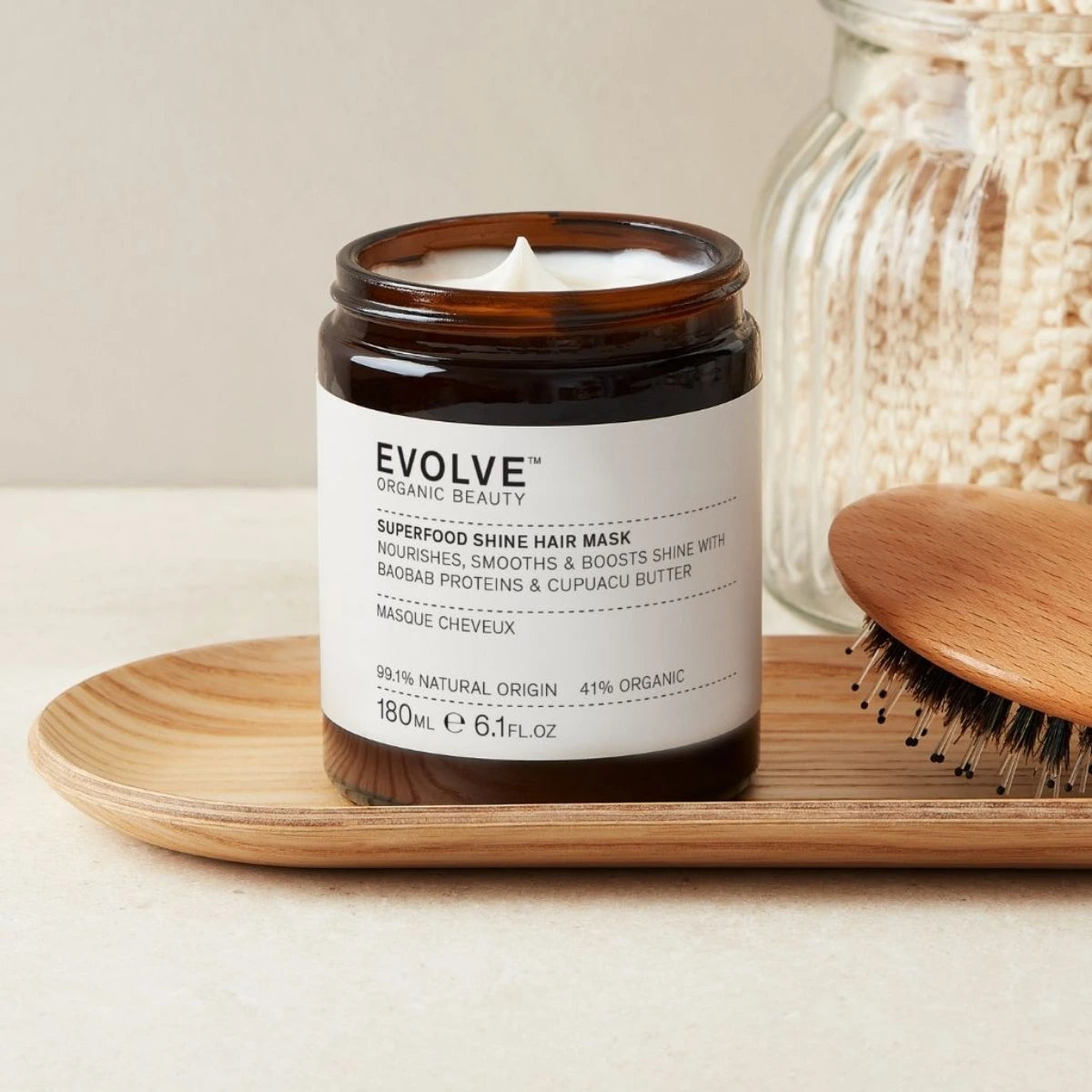 EVOLVE Superfood Shine Hair Mask hiusnaamio 180 ml  kuivilla ja vaurioituneille hiuksille