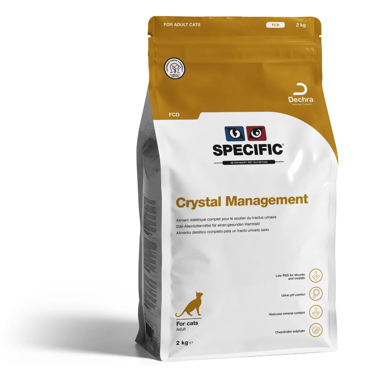 FCD Crystal Management 2 kg – Erikoisruokavalio kissoille struviittikivien ehkäisemiseen