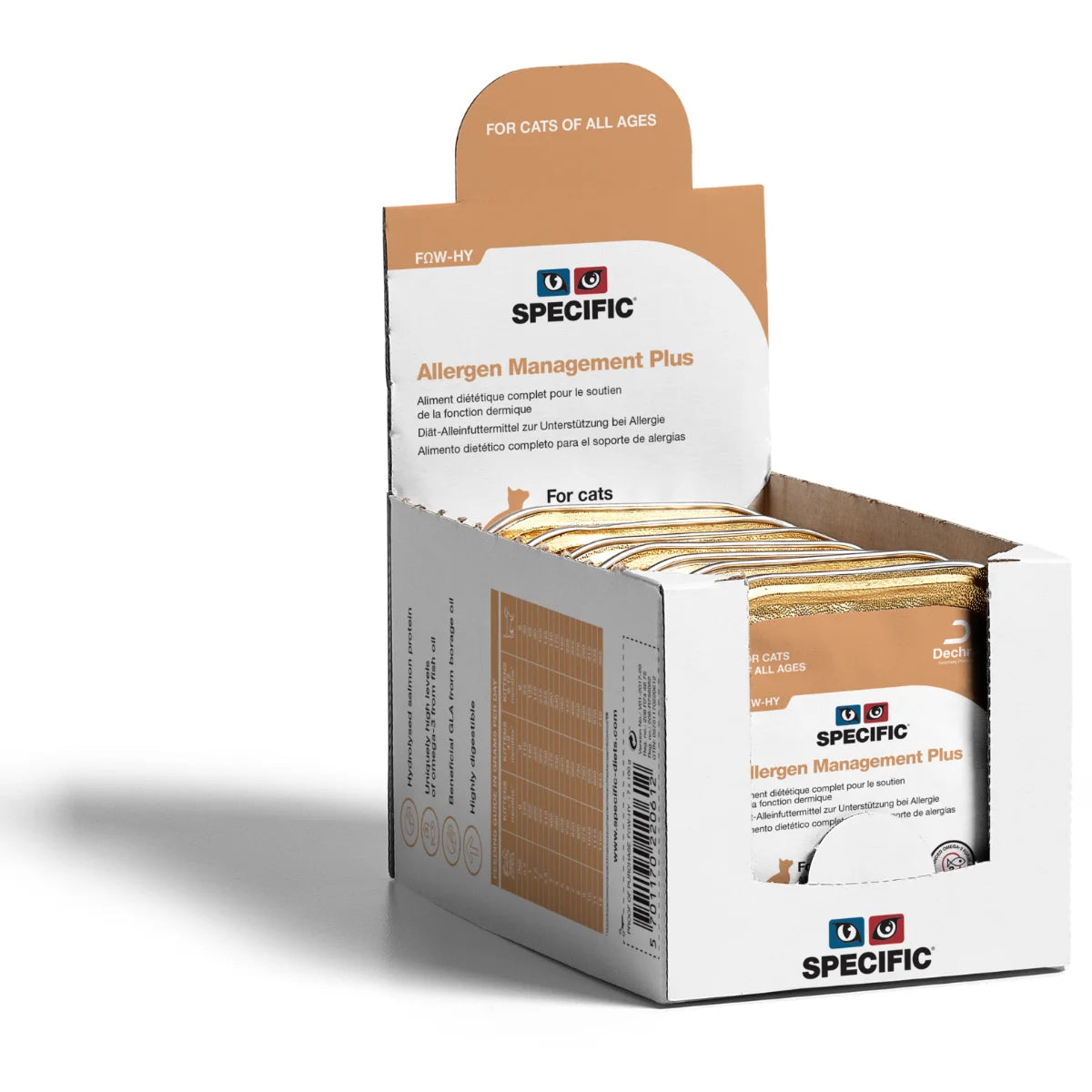 FOW-HY Allergen Management Plus 7 x 100 g – täysipainoinen märkäruoka allergisille kissoille patee-muodossa