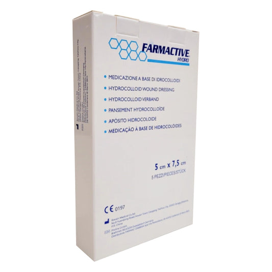 FARMACTIVE Hydrokolloidilevy 5 cm x 7,5 cm 5 kpl
