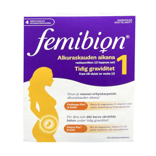 FEMIBION 1 Alkuraskausajan ravintolisä 28 tabl