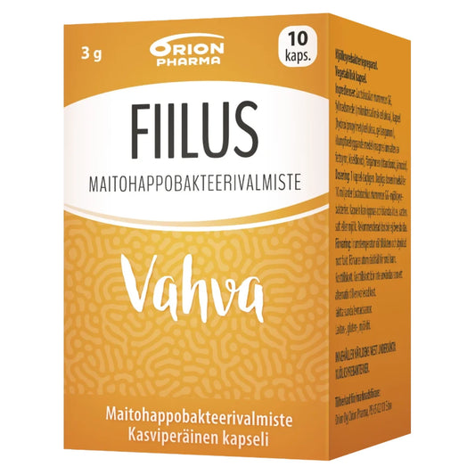 FIILUS Vahva kapseli 10 kpl maitohappobakteerivalmiste lapsille ja aikuisille
