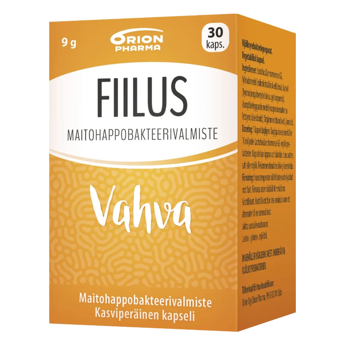 FIILUS Vahva kapseli 30 kpl maitohappobakteerivalmiste lapsille ja aikuisille.