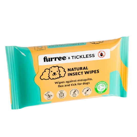 Fürree & Tickless Natural Insect Wipes hyönteispyyhkeet – Luonnollinen hyönteissuoja lemmikillesi