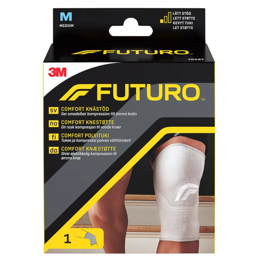 FUTURO Comfort polvituki M tukee ja kompressoi polvea välittömästi