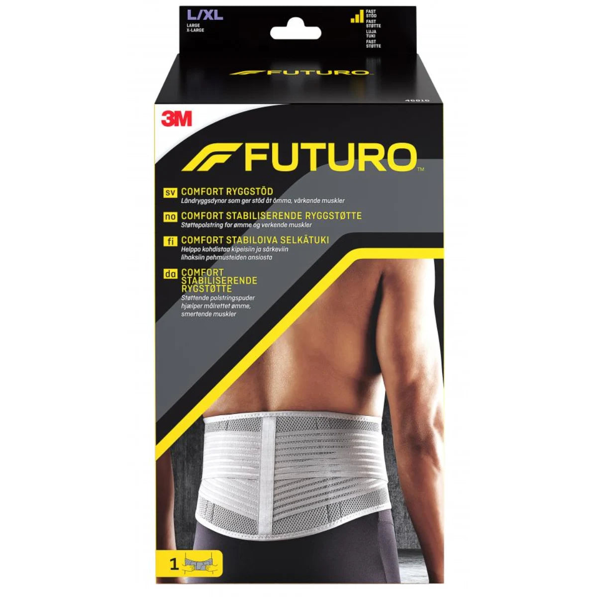 FUTURO Comfort stabiloiva selkätuki L/XL soveltuu erityisesti kevyeen liikkumiseen sekä ryhdin parantamiseen