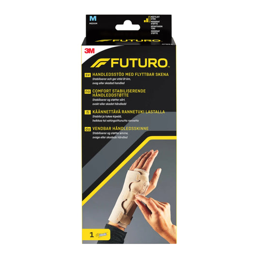 FUTURO Käännettävä rannetuki lastalla, M stabiloi ja tukee kipeää rannetta