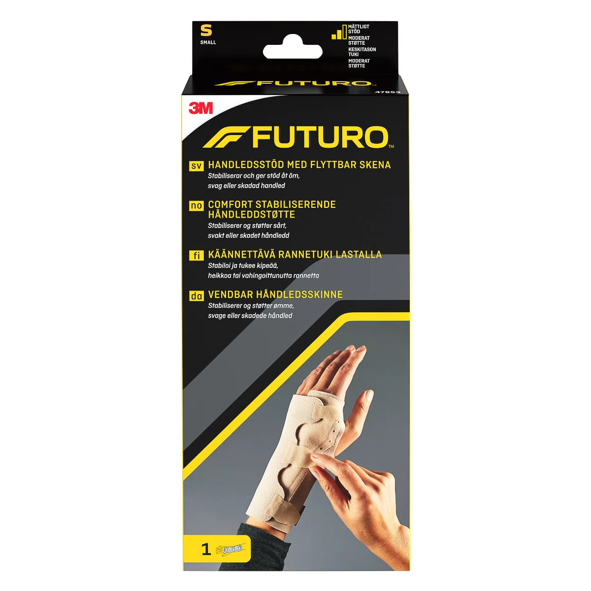 FUTURO Käännettävä rannetuki lastalla, S