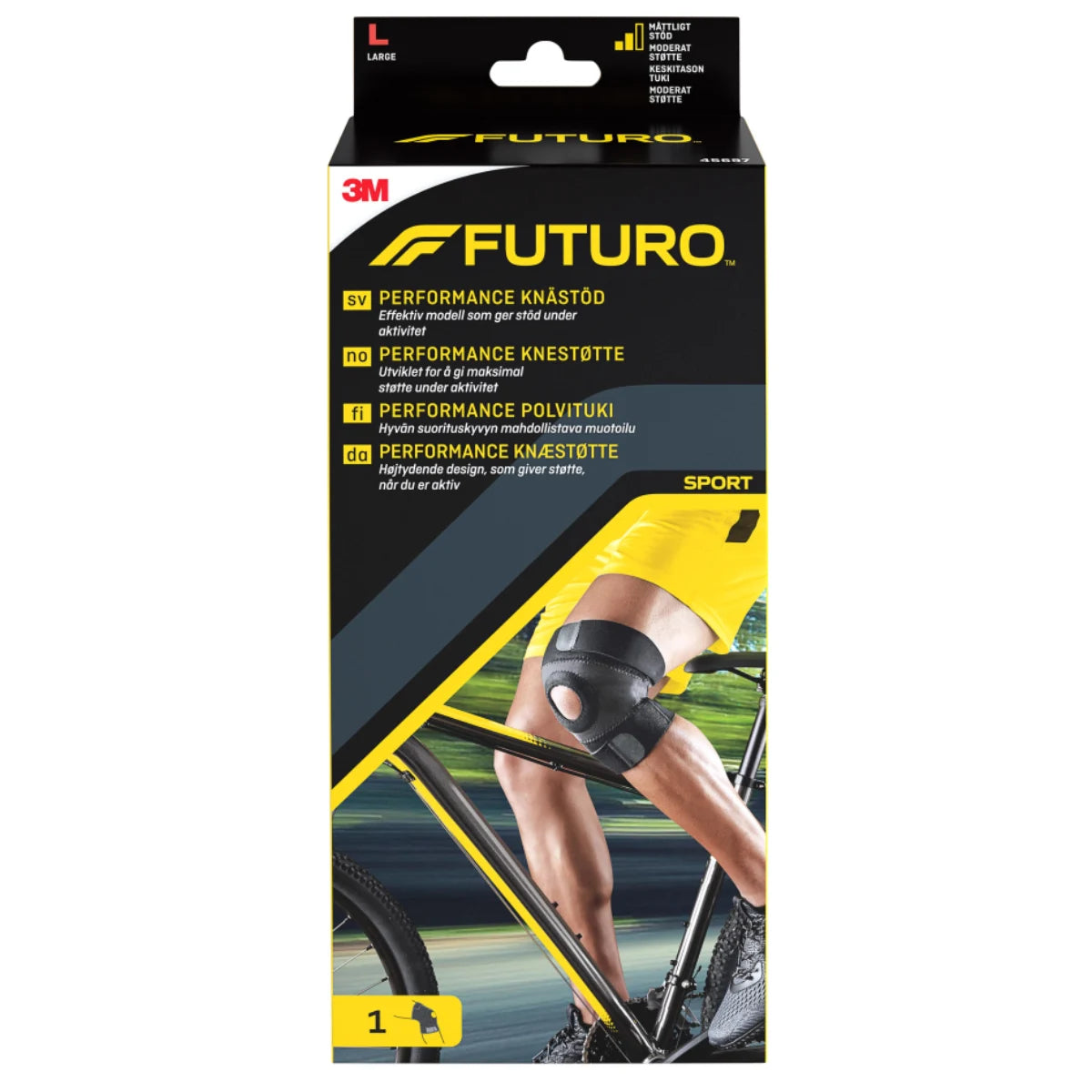 FUTURO Performance polvituki L soveltuu erityisesti aktiiviurheiluun