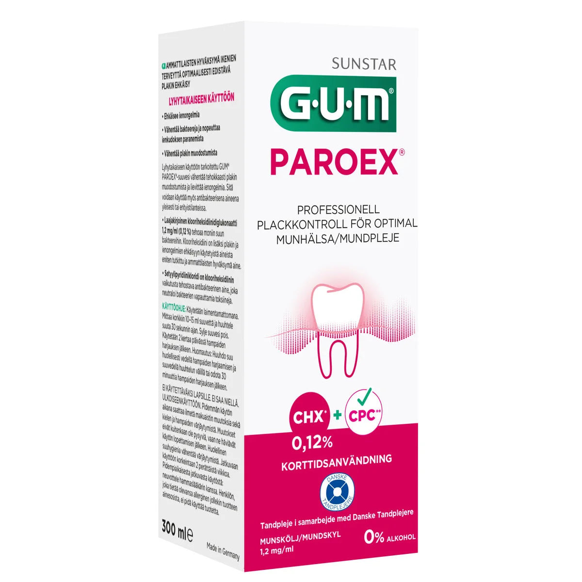 GUM Paroex 0,12% suuvesi 300 ml plakin ehkäisyyn
