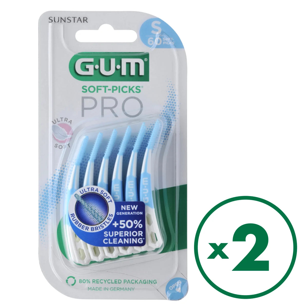 GUM Soft-Picks Pro Small harjatikut 2x60 kpl