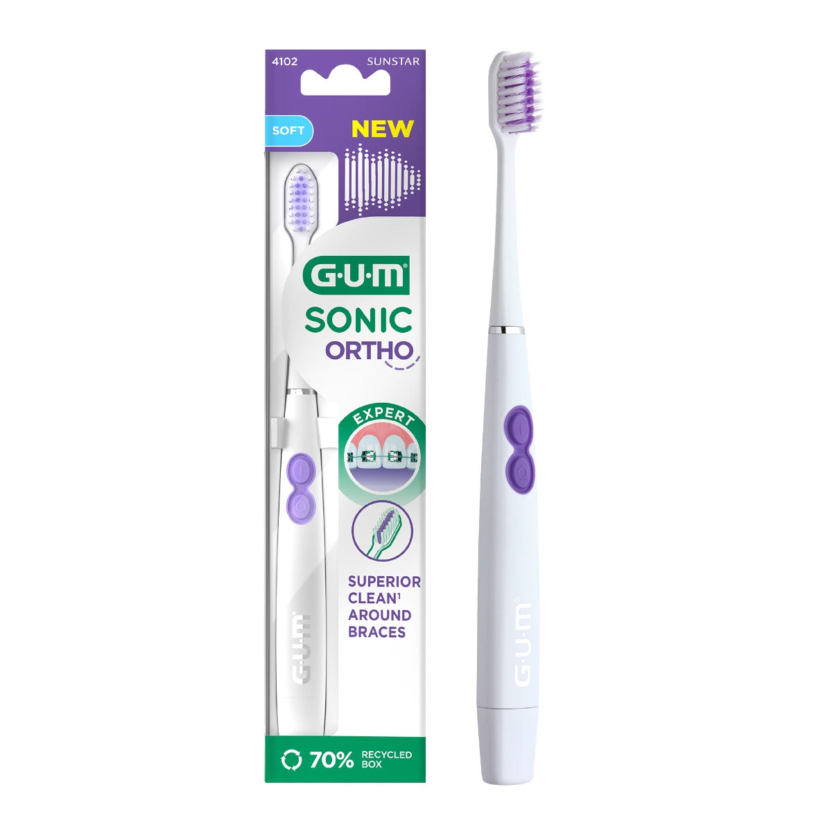 GUM Sonic Ortho paristohammasharja 1 kpl