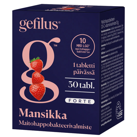 Gefilus Forte purutabletti mansikka 30 kpl