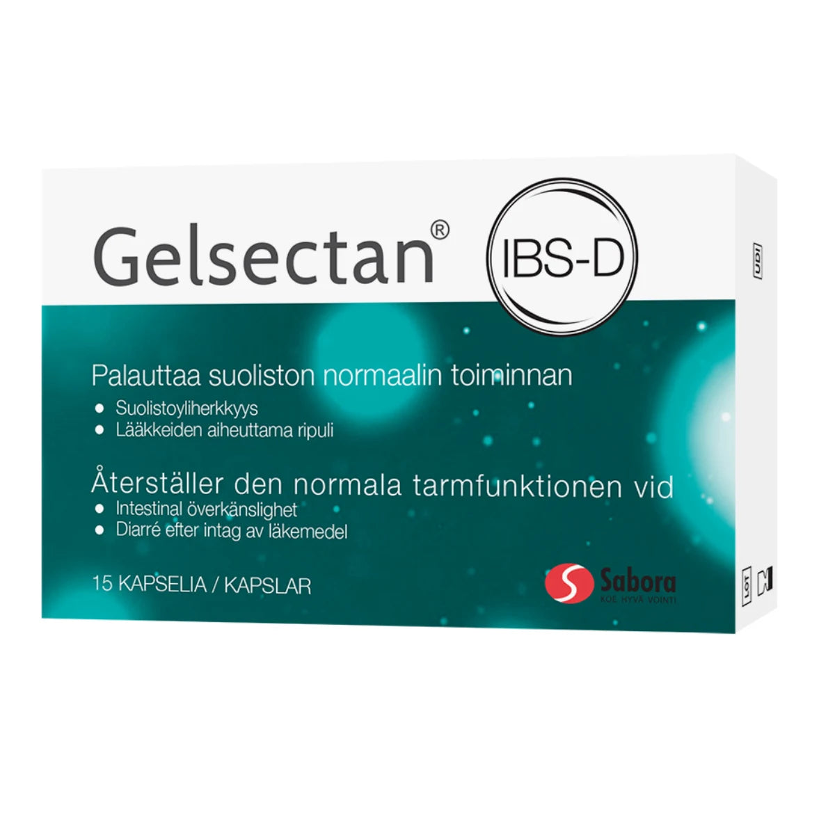 Gelsectan kapseli 15 kpl suoliston toiminnan normalisointiin