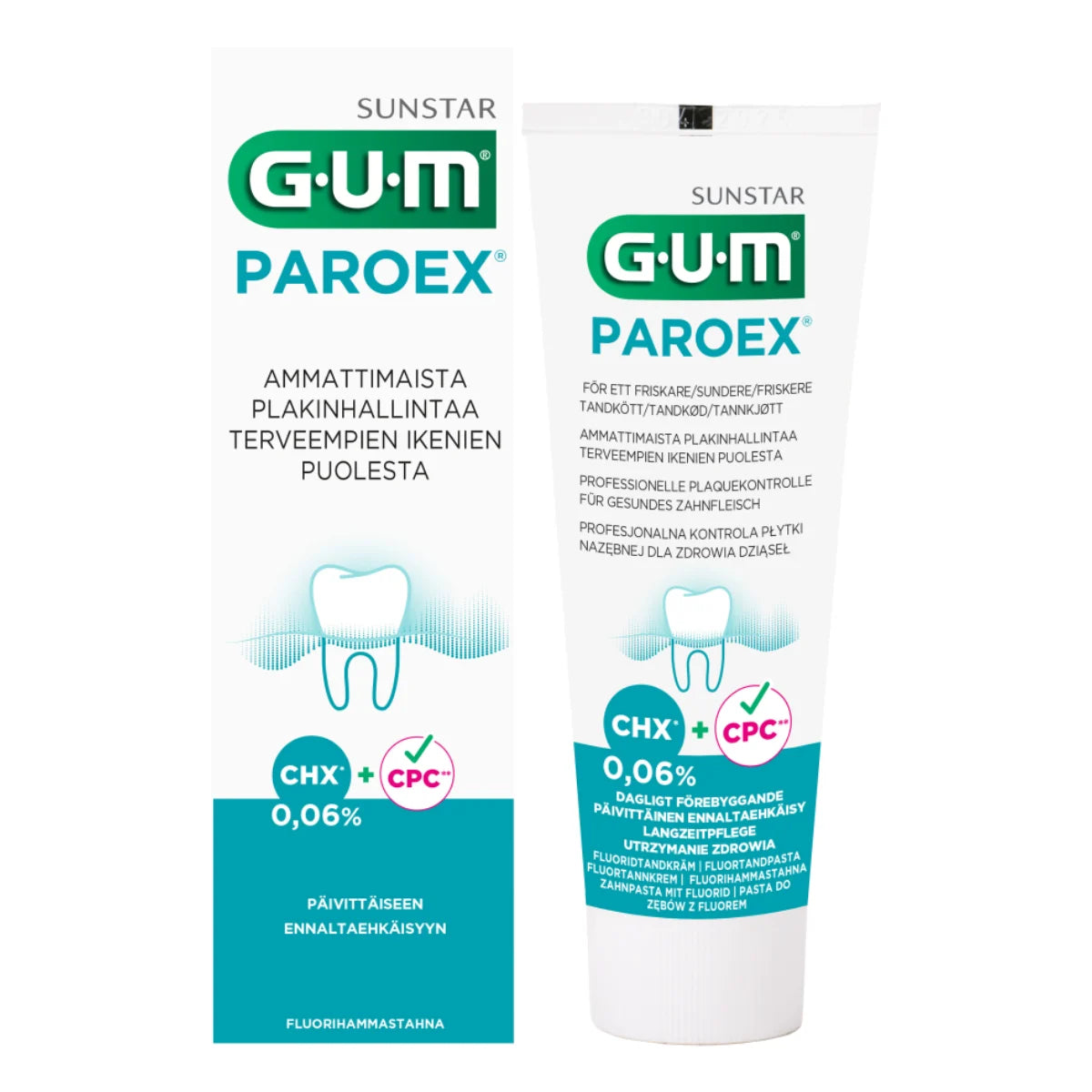 GUM Paroex 0,06% Fluorihammastahna 75 ml – vaahtoamaton hammastahna iensairauksien ehkäisyyn