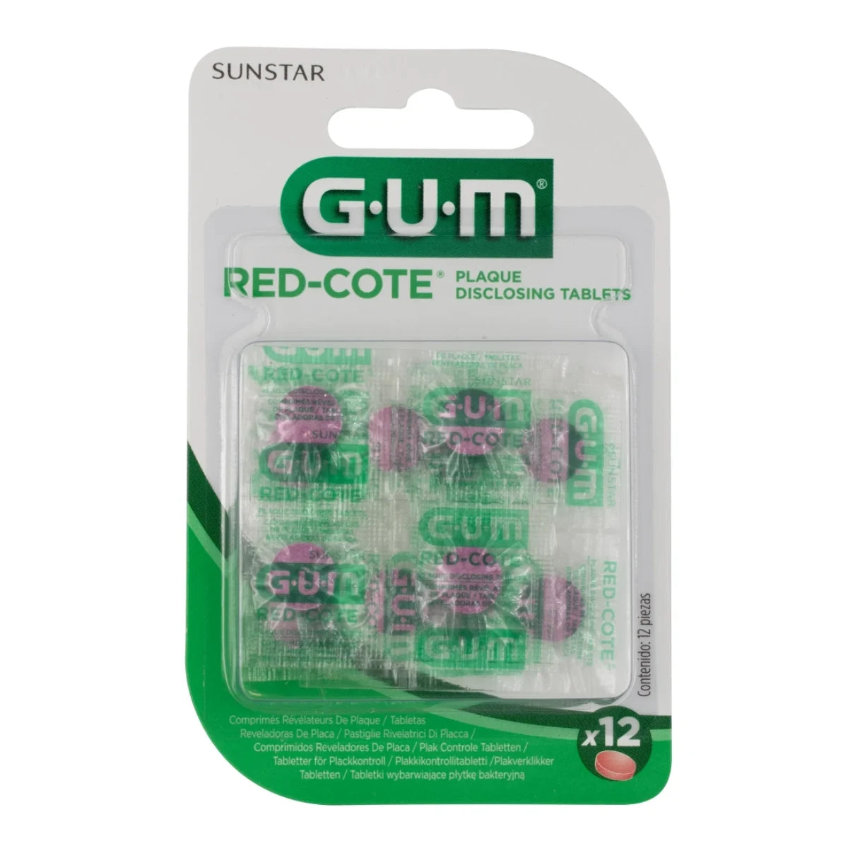 GUM Red Cote plakkiväritabletti 12 kpl