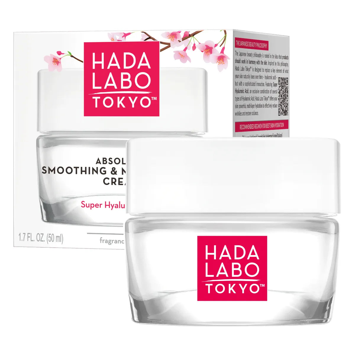 Hada Labo Tokyo Absolute Smoothing & Moisturising Cream sisältää tehokosteuttavan super hyaluronihappo -yhdisteen