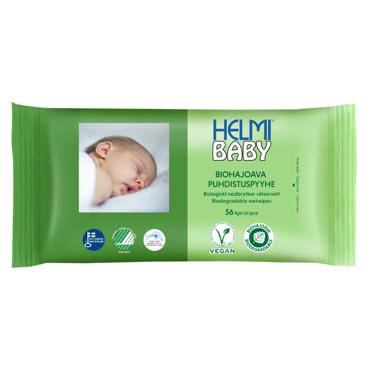 Helmi Baby Biohajoava Puhdistuspyyhe 56 kpl