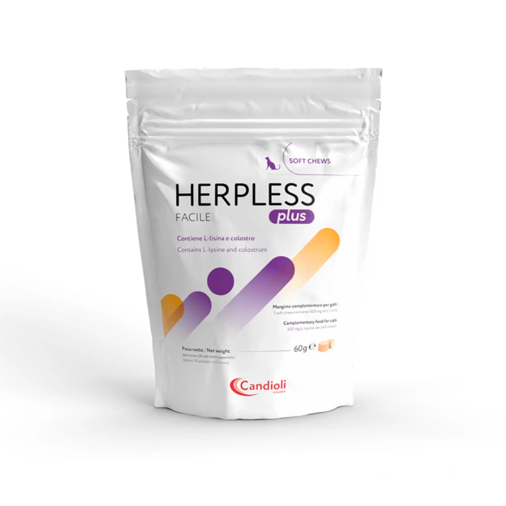 HERPLESS Plus Facile täydennysrehuvalmiste kissoille silmien hyvinvointiin 60 g