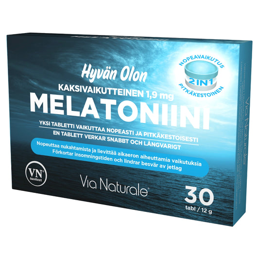Hyvän Olon Melatoniini 1,9 mg kaksivaikutteinen 30 tabl