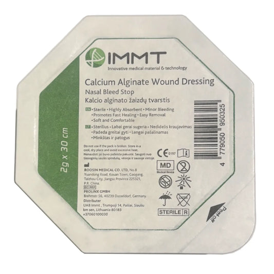 IMMT Calcium Alginate Wound Dressing Nenäverenvuodon pysäyttäjä 