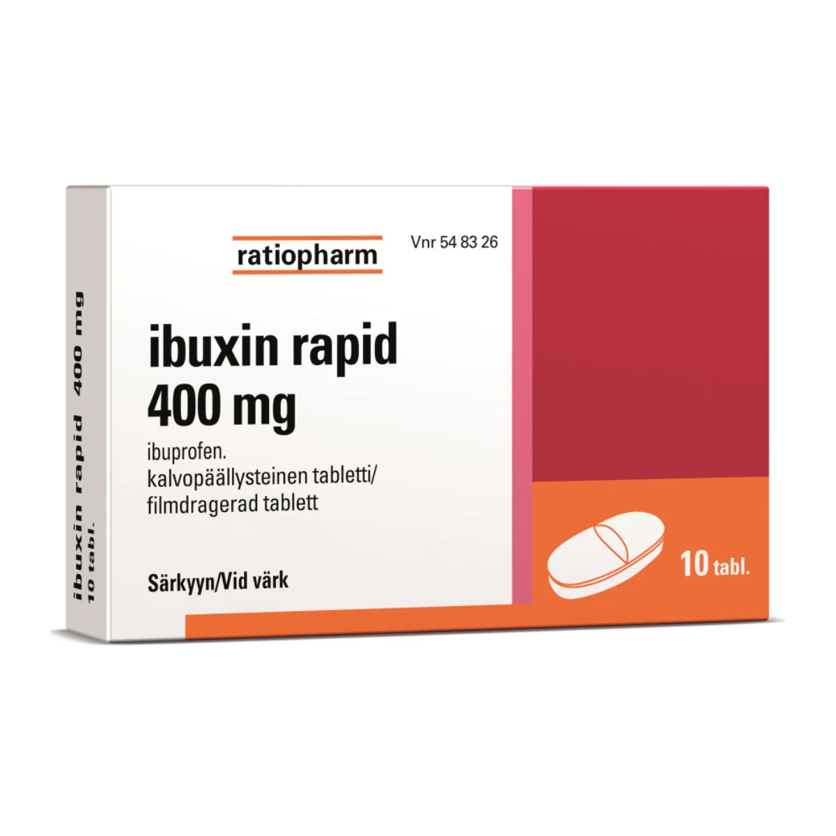 IBUXIN RAPID 400 mg tabletti, kalvopäällysteinen 10 kpl