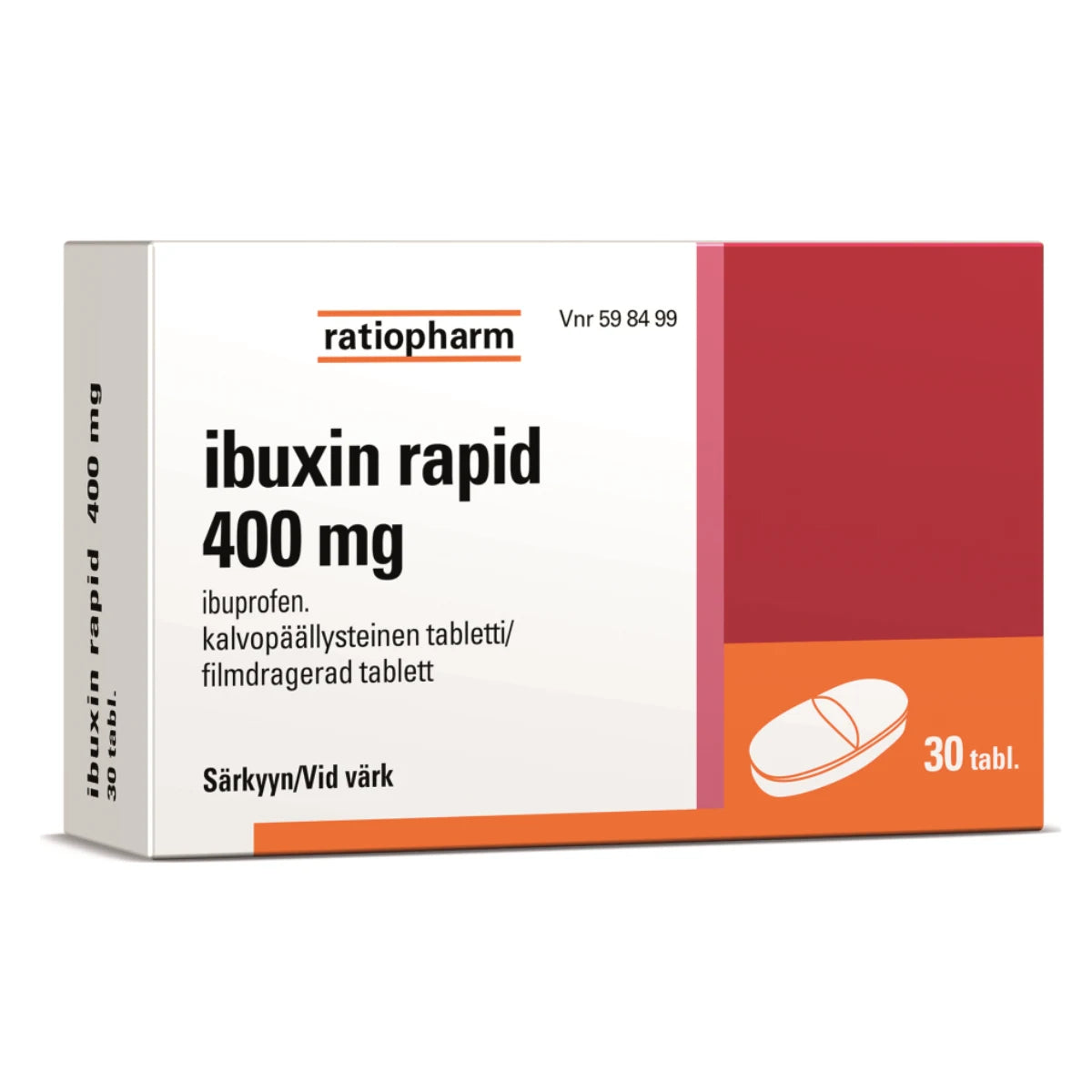 IBUXIN RAPID 400 mg tabletti, kalvopäällysteinen 30 kpl