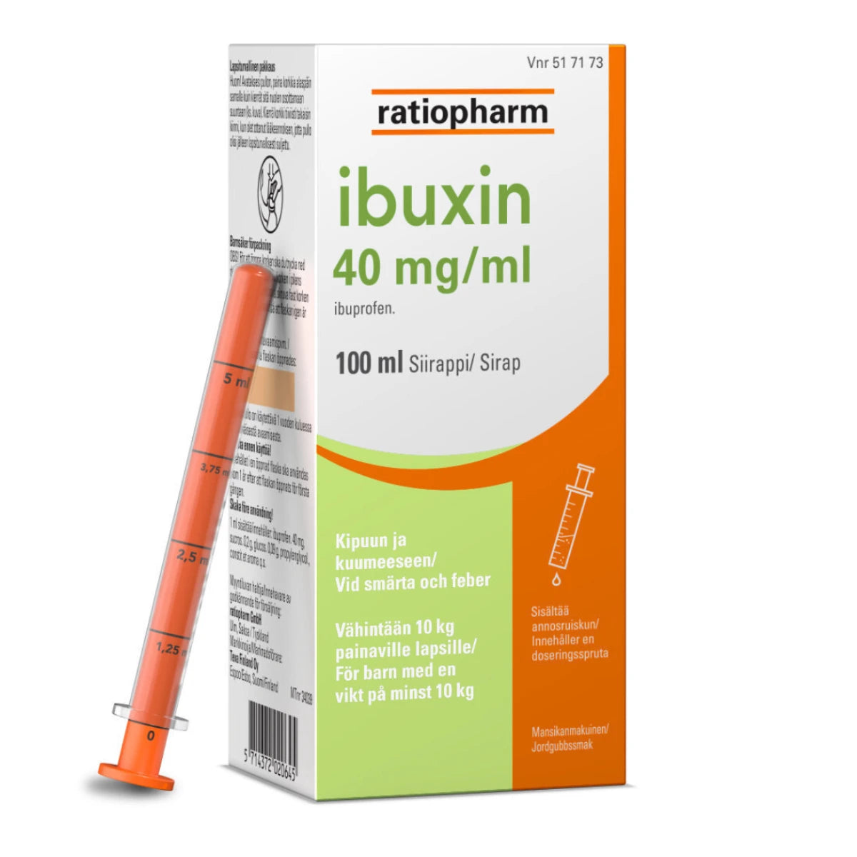 IBUXIN siirappi 40 mg/ml 100 ml