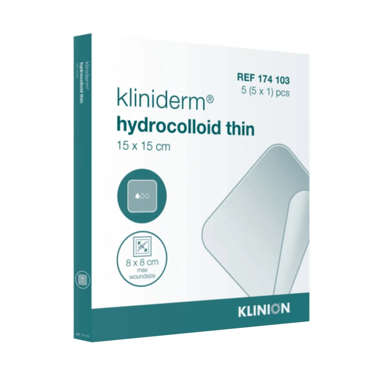 Klinion Kliniderm Hydrocolloid Thin hydrokolloidisidos 15 x 15 cm 5 kpl