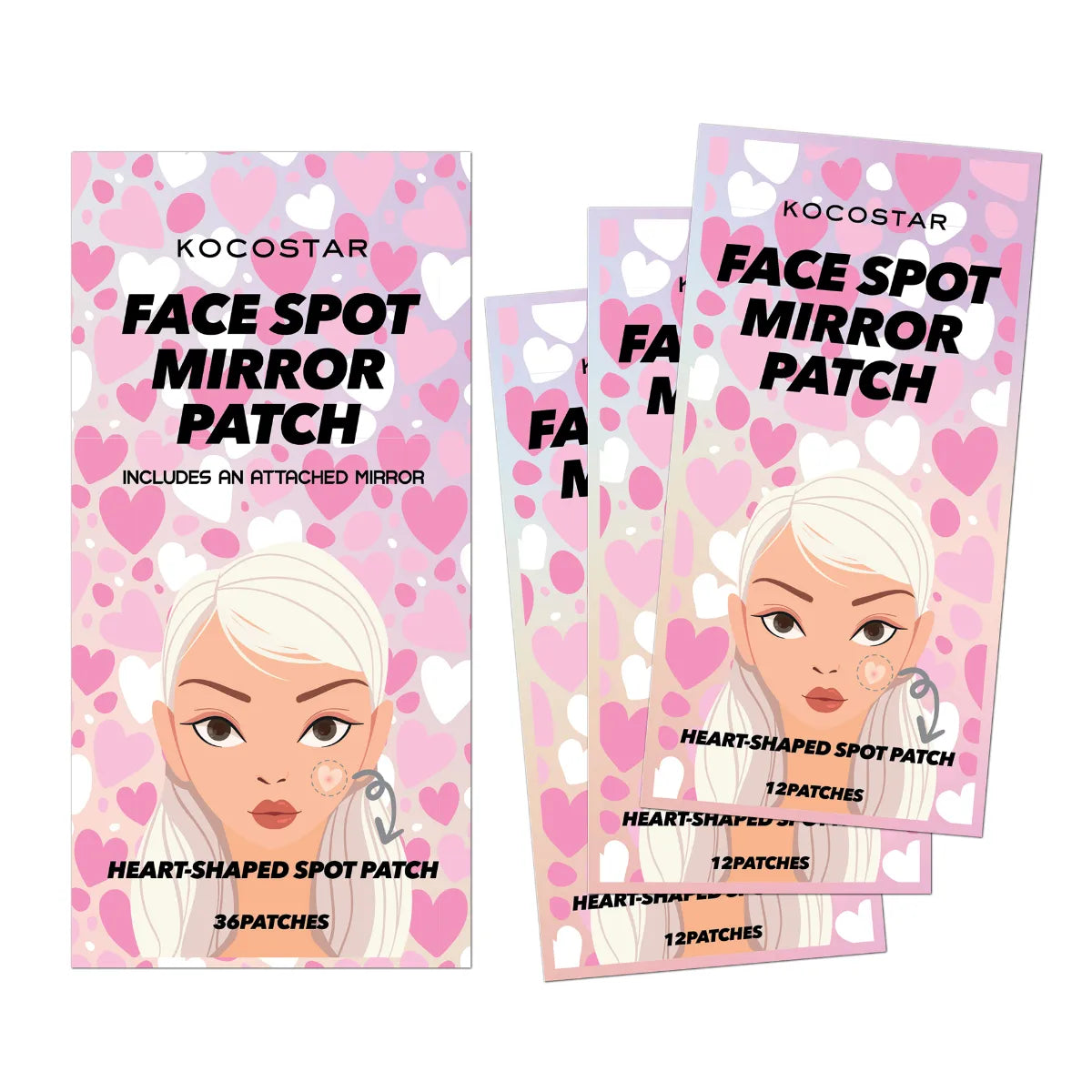 KOCOSTAR Face Spot Mirror Patch finnilaastarit 36 kpl