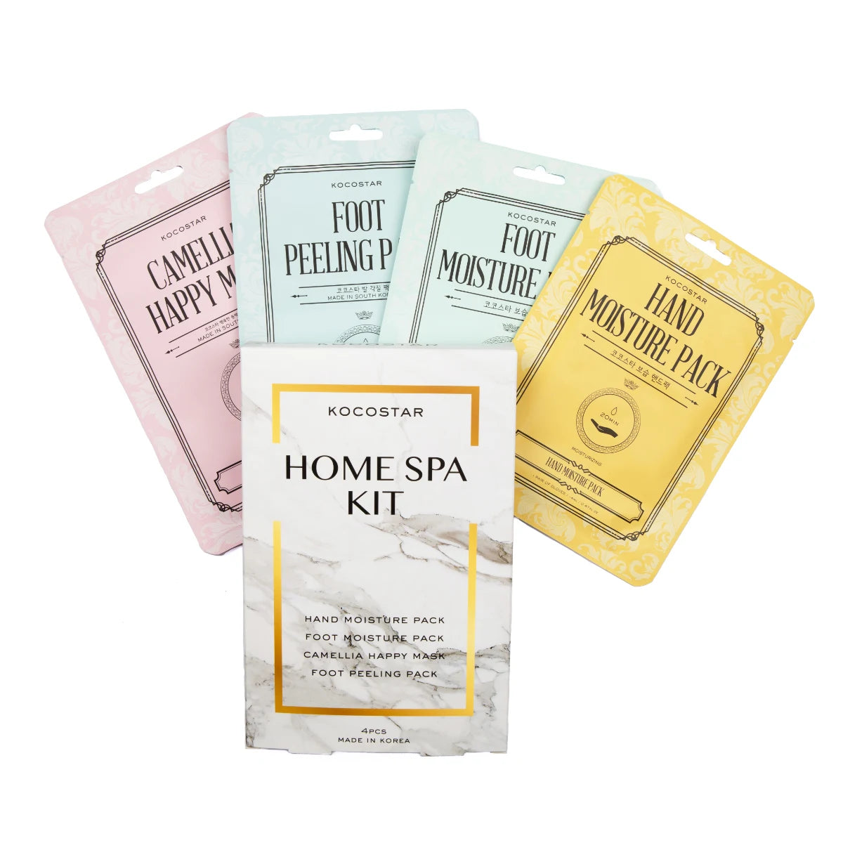 Kocostar Home Spa Kit sisältää neljä erilaista naamiota 