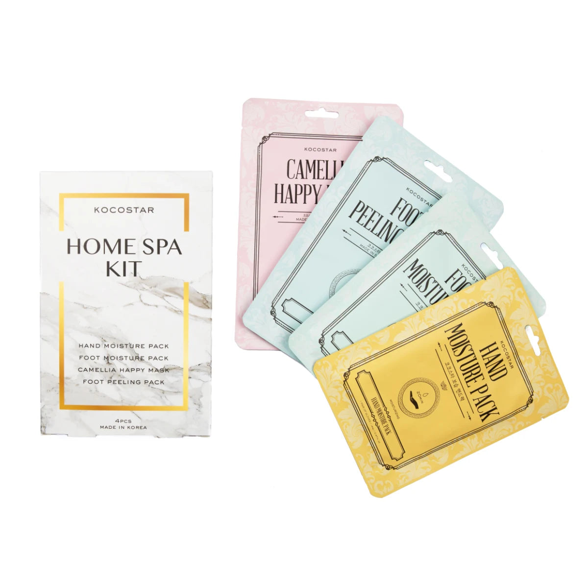 Kocostar Home Spa Kit naamiopakkaus kasvoille, käsille ja jaloille