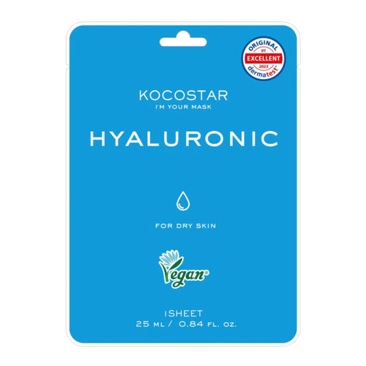 Kocostar Hyaluronic Mask Sheet – hyaluronihappoa sisältävä kasvonaamio kuivalle iholle