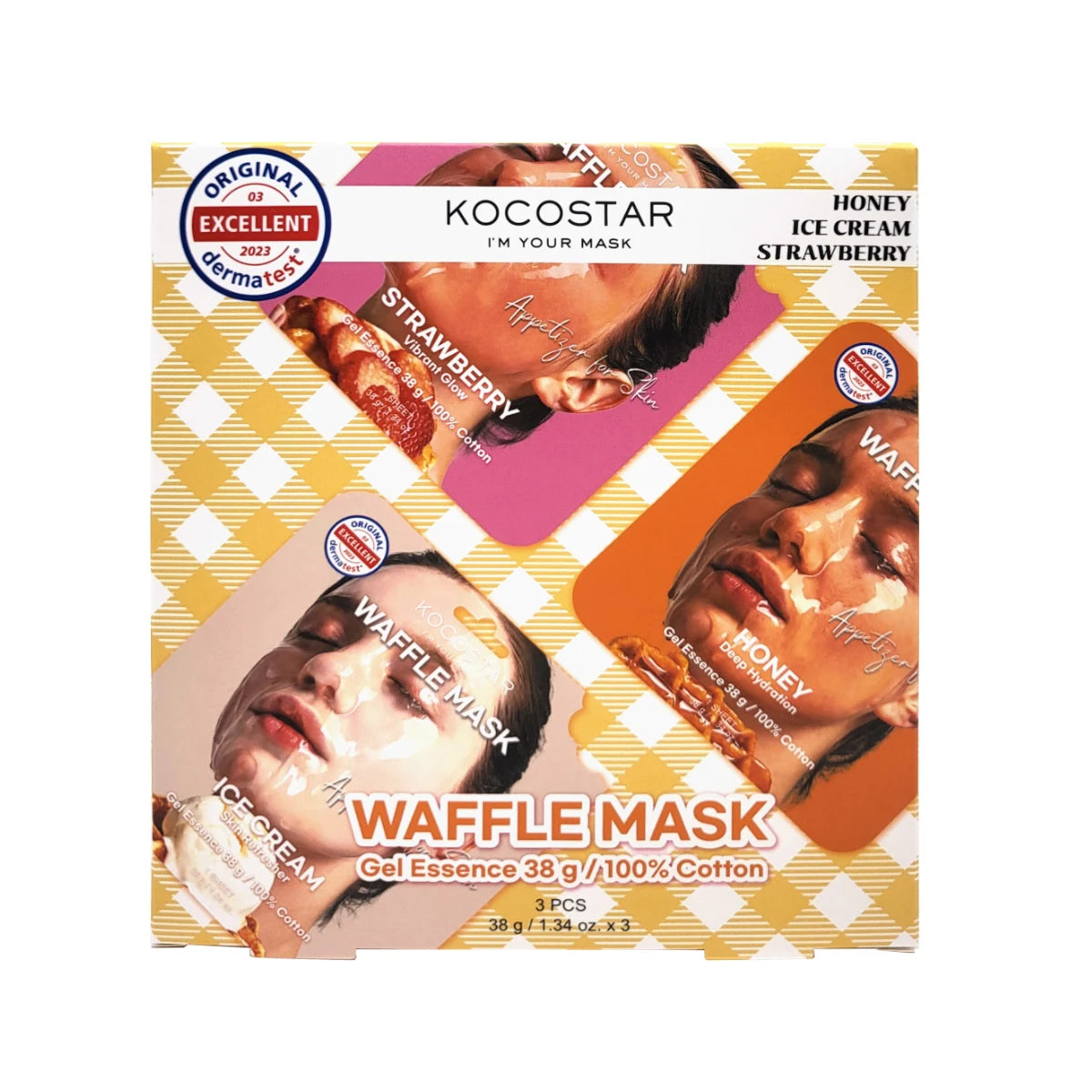 Kocostar Waffle Mask Kit 3 kpl