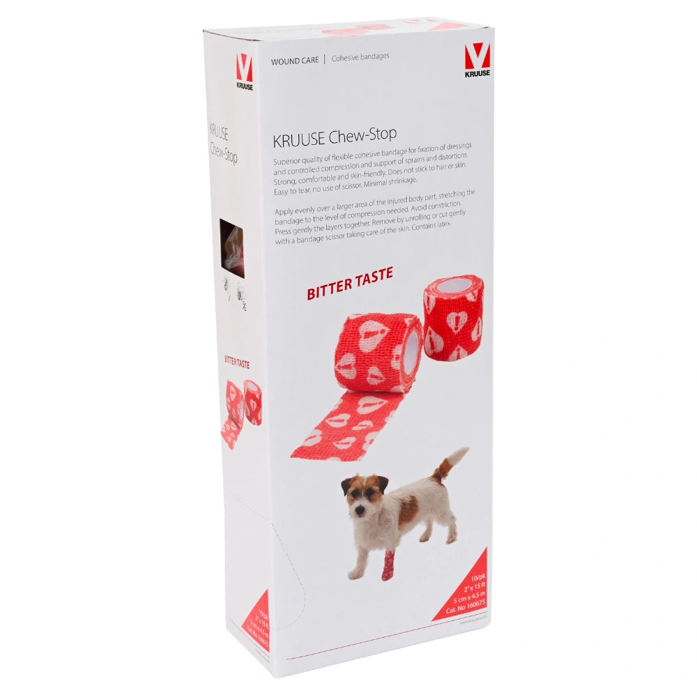 KRUUSE Chew-Stop, 5 cm x 4,5 m joustoside eläimille 10 kpl