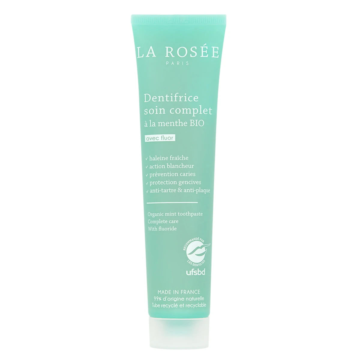 La Rosée Organic Mint Toothpaste 75 ml – Vegaaninen mintunmakuinen hammastahna
