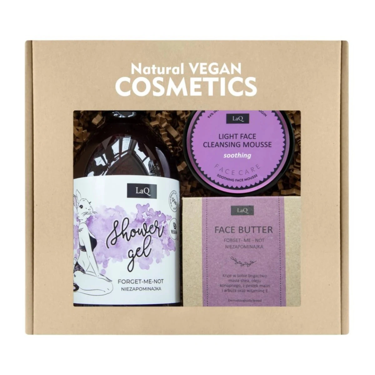 LaQ Lahjapakkaus Forget-Me-Not Naisille – 3-osainen luonnonkosmetiikkalahja