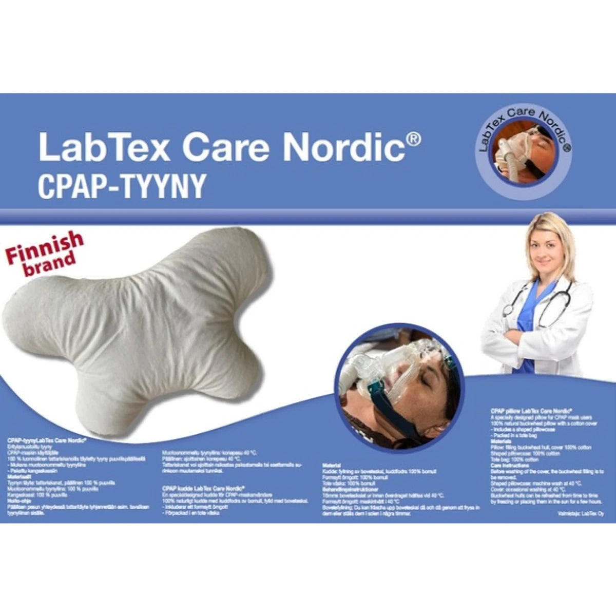 LabTex Care Nordic CPAP-tyyny 1 kpl pakkaus