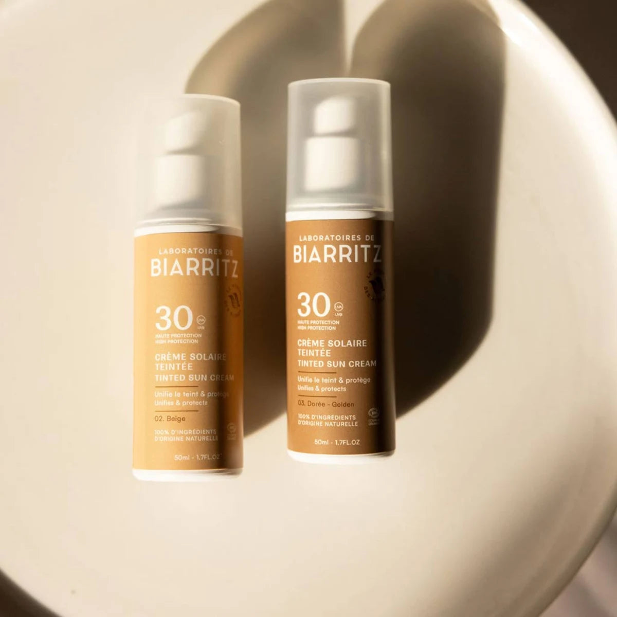 Laboratoires de Biarritz Tinted Sun Cream Sävytetty Aurinkovoide Kasvoille SPF30 sävyjä