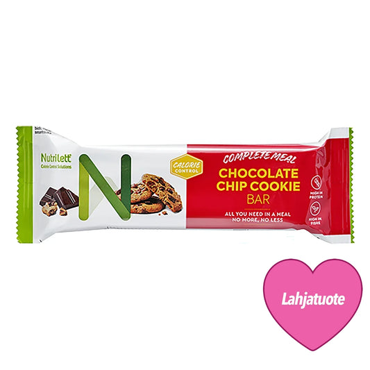 Lahjatuote Nutrilett Chocolate Chip Cookie patukka 60 g